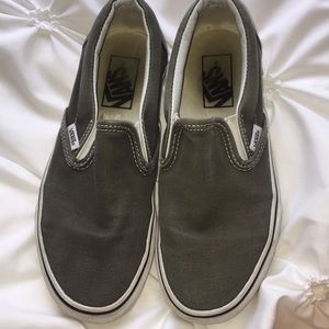 Vans grey slip ons